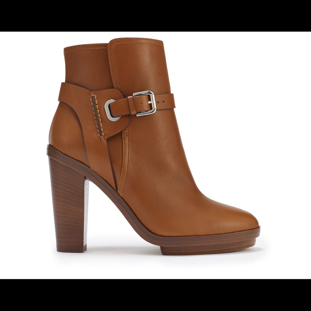 RALPH LAUREN Purple Label LEONORA calfskin Booties
